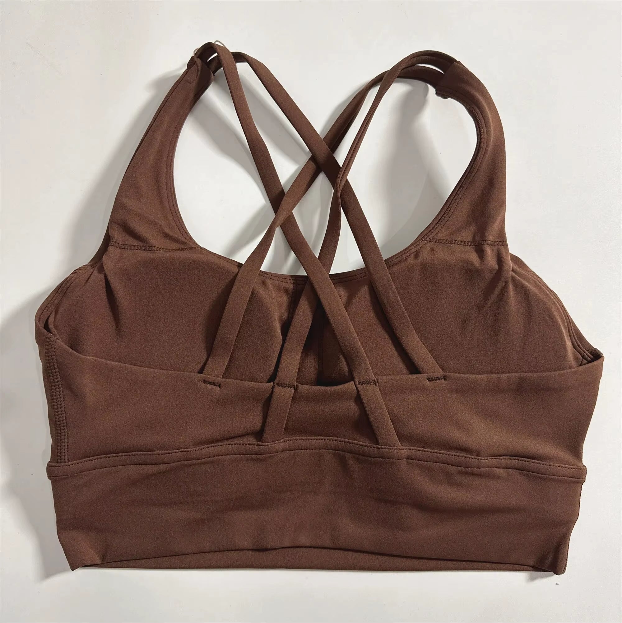 Solid Color Women Cross Back Fitness Top