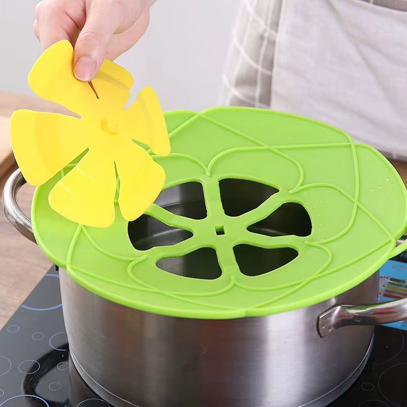 Silicone Lid Spill Stopper Cover for Pot Pan