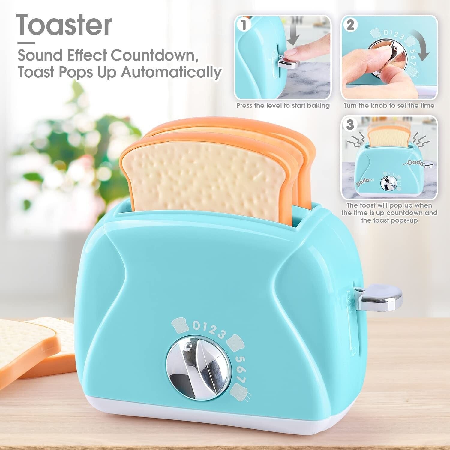 Kitchen Appliances Toys, Kids Play Kitchen Accessories Set