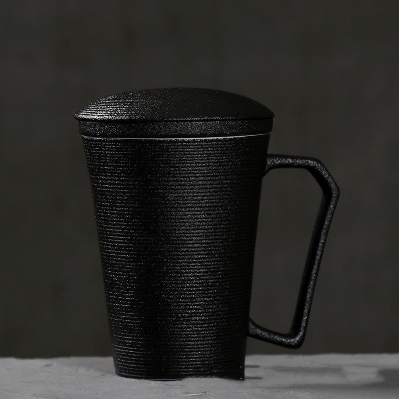 Stylish Ceramic Mug with Built-in Tea Strainer