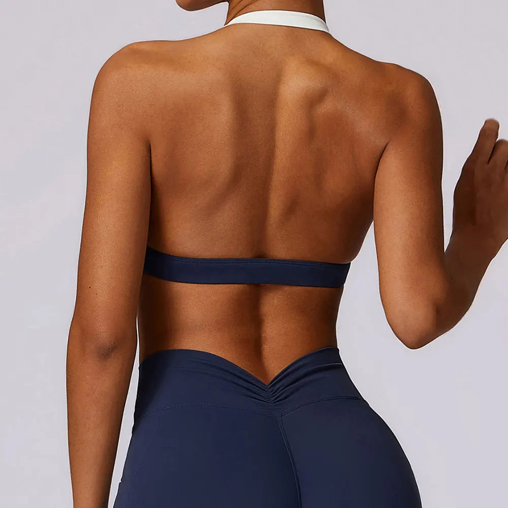 Gym Sport Underwear Sports Bra Anti-Sweat Breathable Sexy Yoga Bra Shockproof Crop Top Fitness Top Push up Workout Top Women