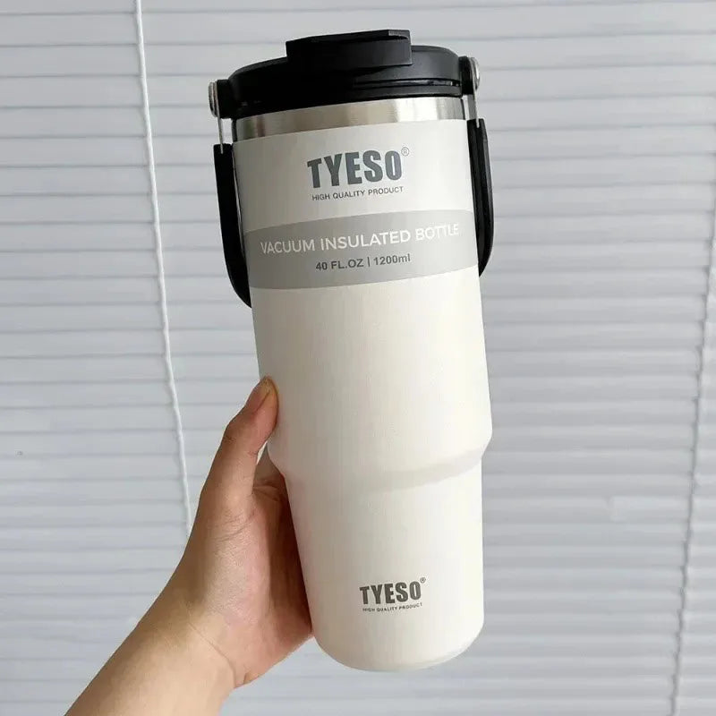 Stainless Steel Double-Layer Insulated Tumbler for Coffee and Cold Drinks