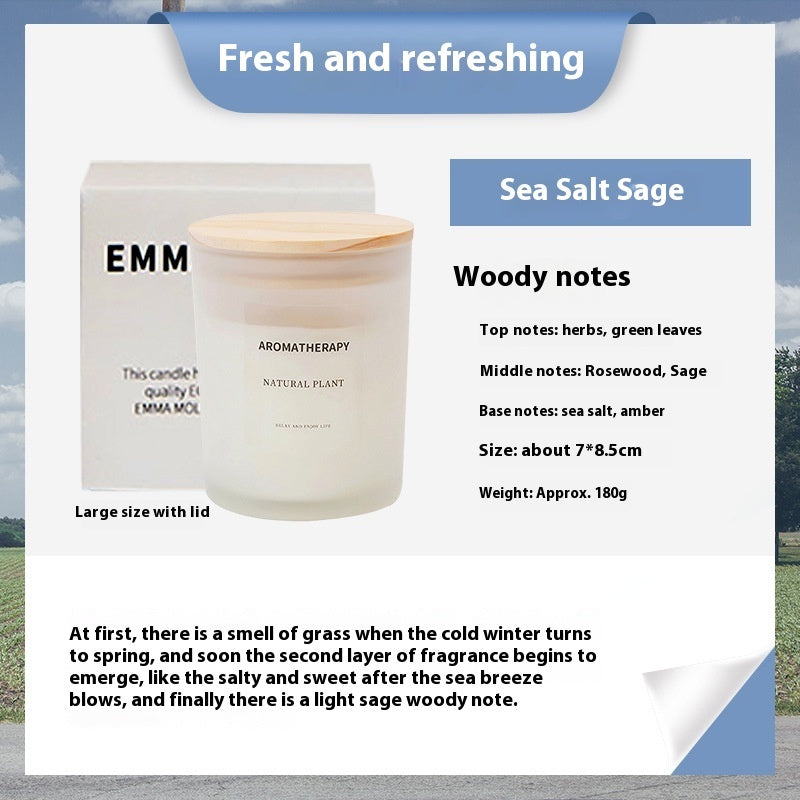 Elegant Scented Candles with Wooden Lids for Home Decor