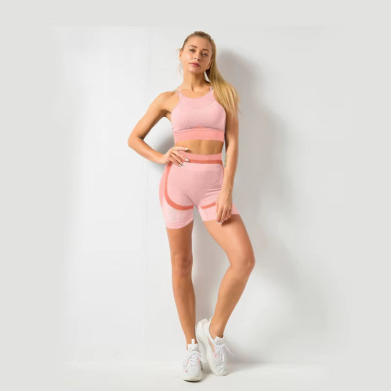 Women's Crop Top High Waist Fitness Suit