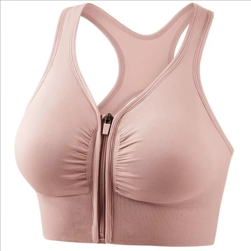 Women's Fashionable Fitness Top Front Zipper