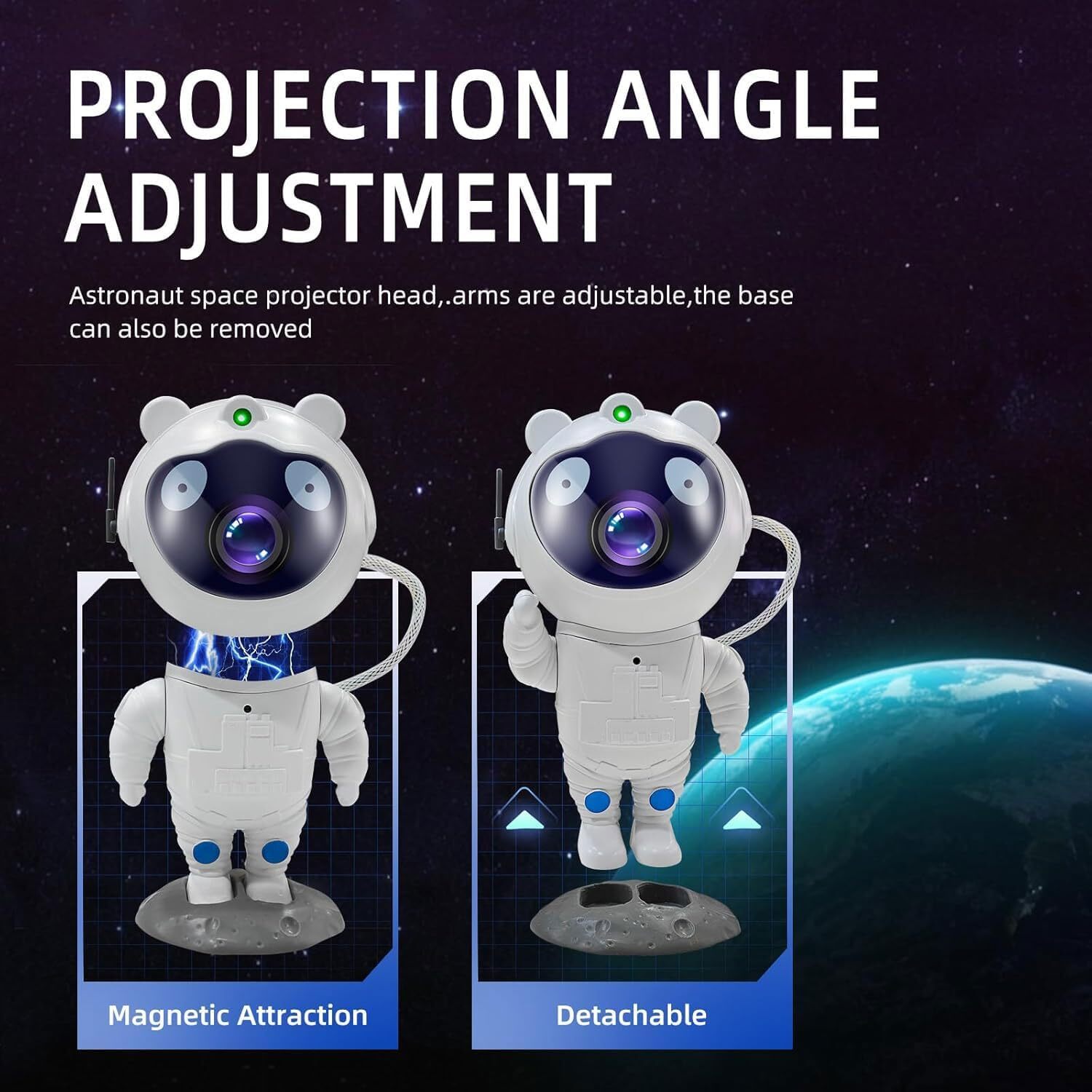 Galaxy Projector Astronaut Night Light with Remote Nebula Star Ceiling Lights
