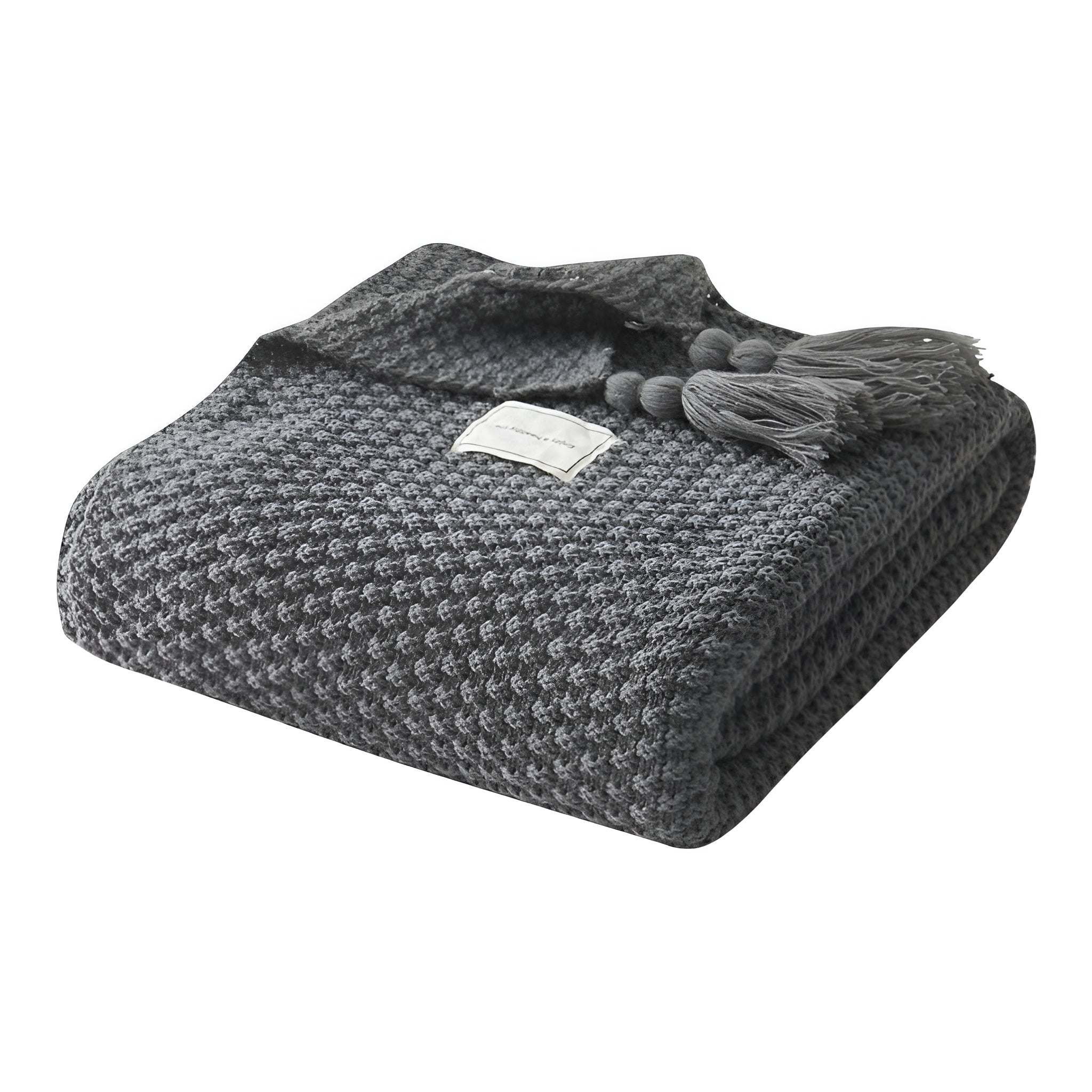 Wool Knitted Blanket Soft Fringed Elegance for Cozy Warmth - Alpaca House