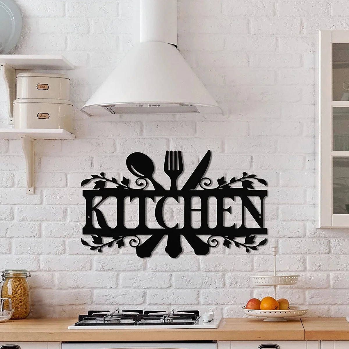 Kitchen Wall Sign Black for Dining Room Kitchen Decor
