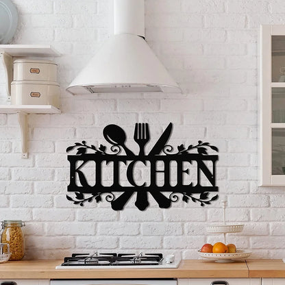 Kitchen Wall Sign Black for Dining Room Kitchen Decor