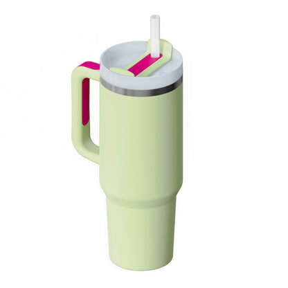 Tumbler With Handle Straw Insulated Stainless Steel
