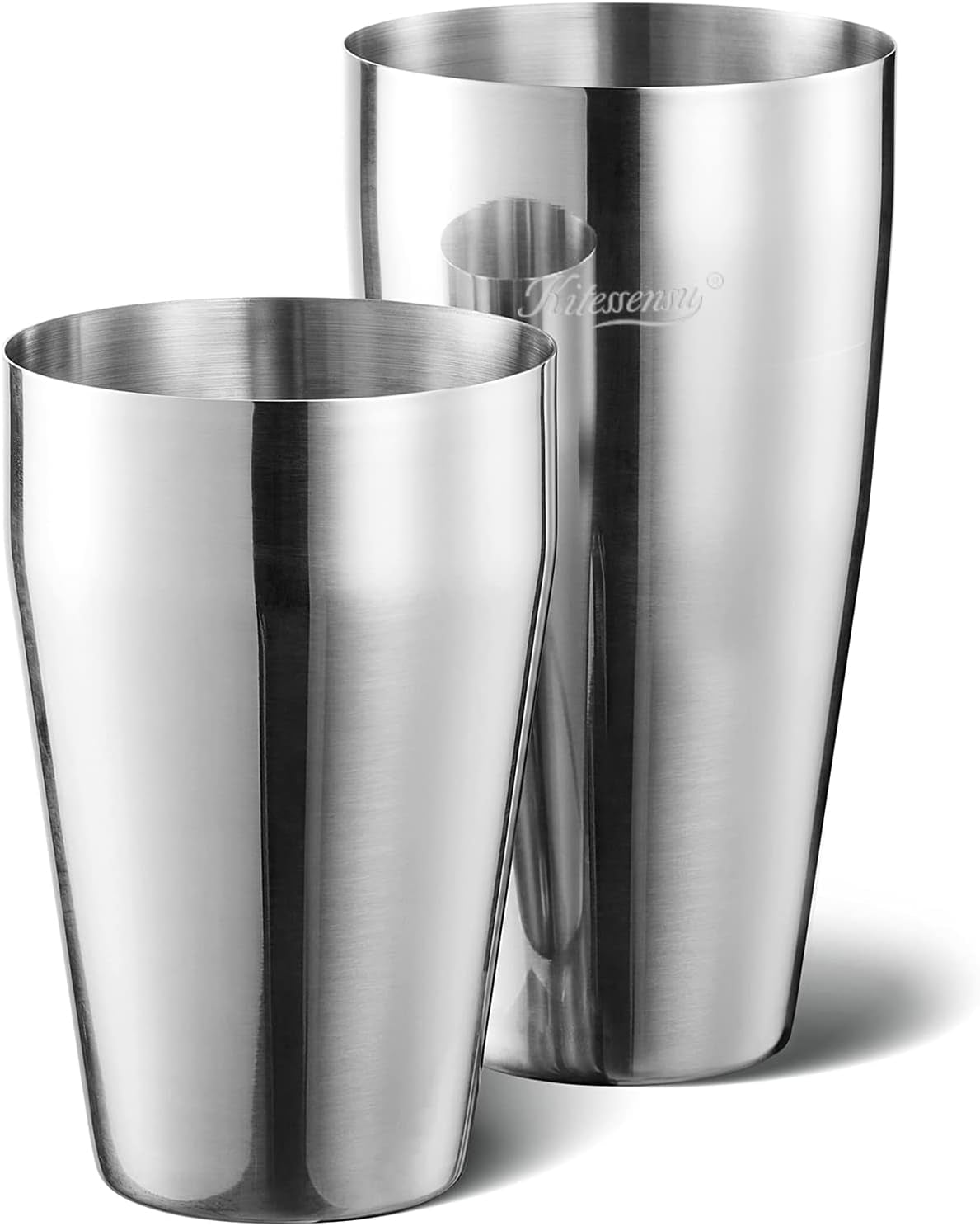 2-Piece Stainless Steel Cocktail Shaker Set,  18Oz & 28Oz