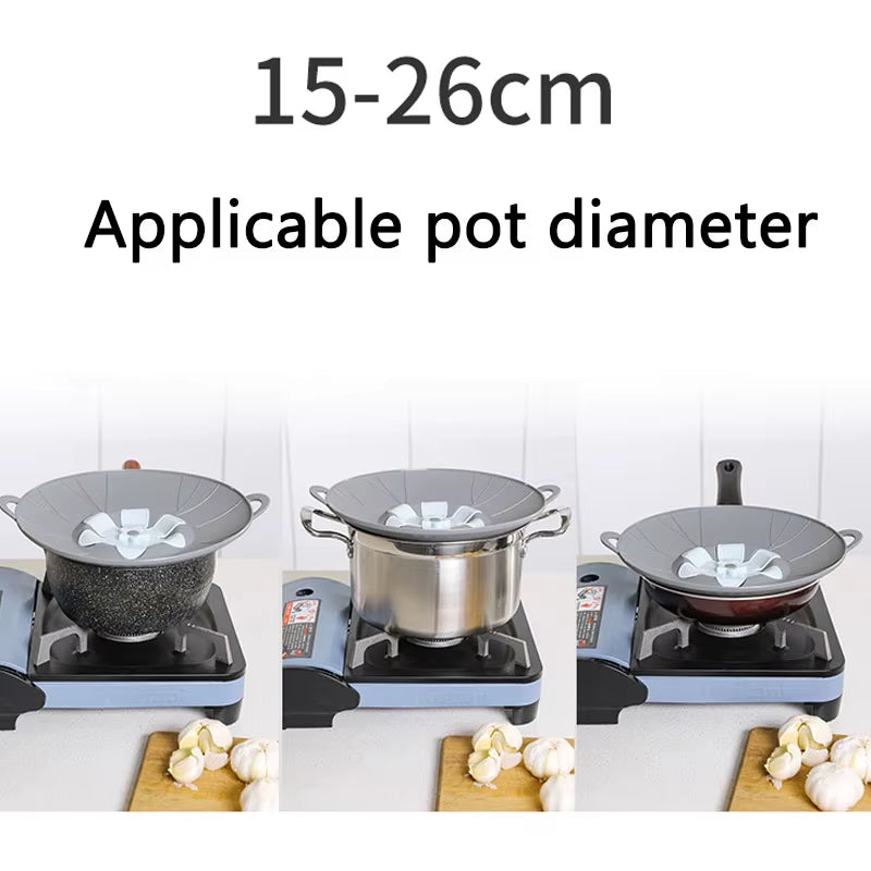 Silicone Lid Spill Stopper Cover for Pot Pan