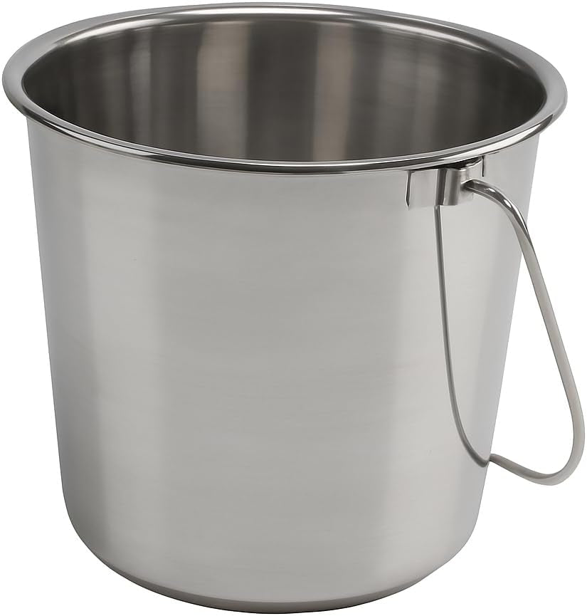 Stainless Steel Bucket (5 Gallon)- Great for Pets, Cleaning, Food Prep