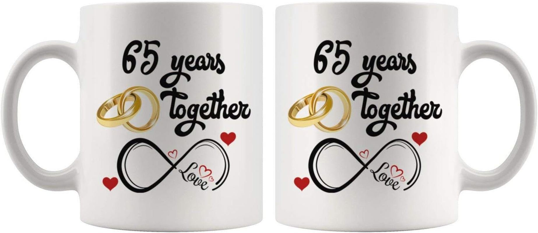 65Th Wedding Anniversary for Him and Her Mug (11 Oz)