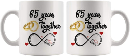 65Th Wedding Anniversary for Him and Her Mug (11 Oz)