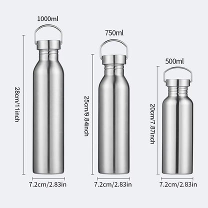 Stainless Steel Water Bottle with Straw for Gym Cycling Hiking Drinkware