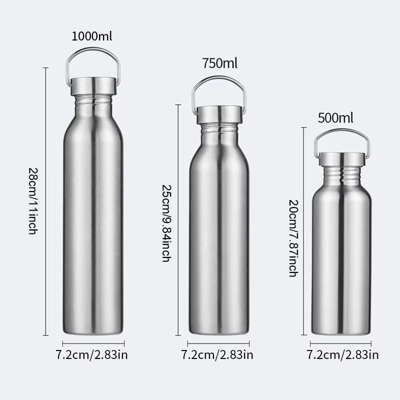 Stainless Steel Water Bottle with Straw for Gym Cycling Hiking Drinkware