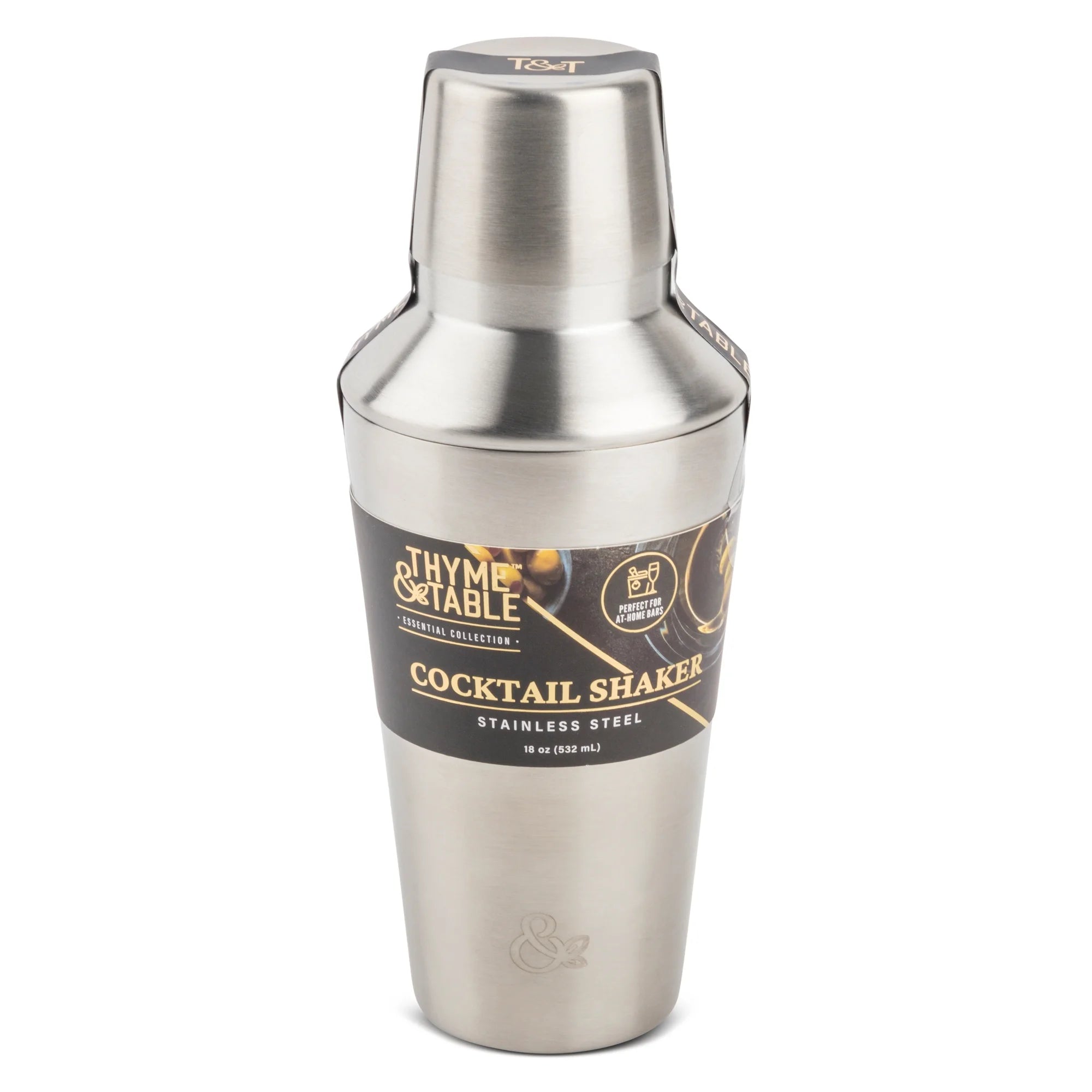 18 fl oz. Stainless Steel Cocktail Shaker