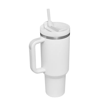 Tumbler With Handle Straw Insulated Stainless Steel