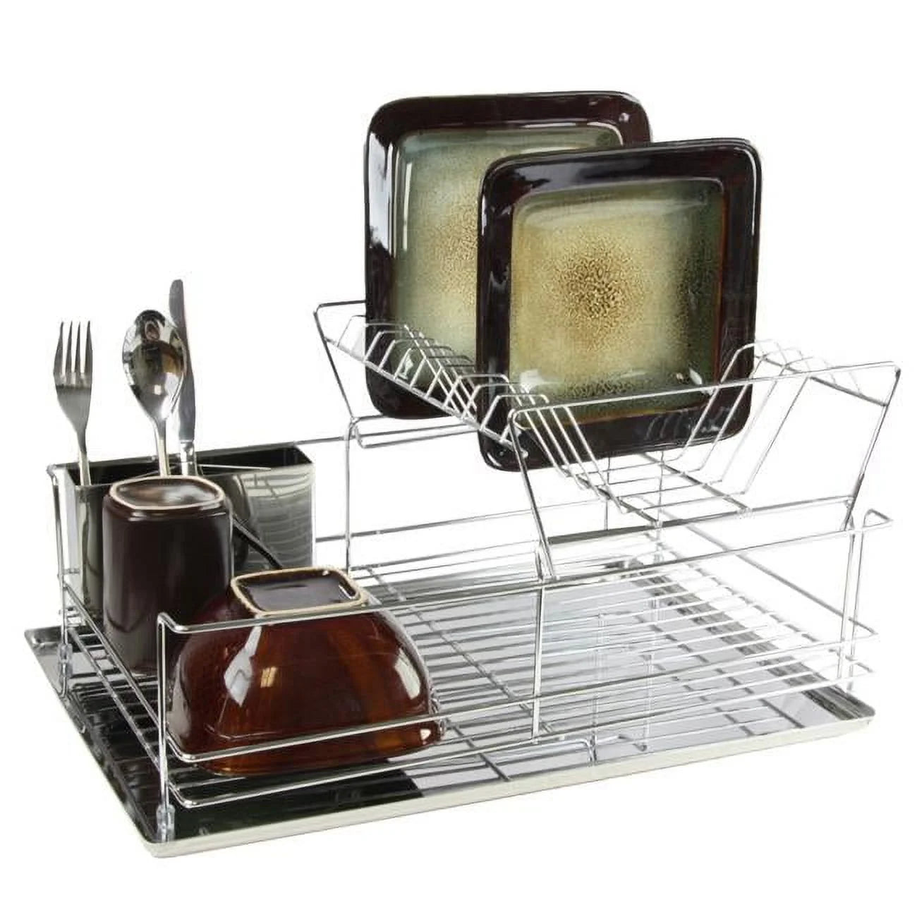 15.5-Inch Stainless Iron Shelf Dish Rack