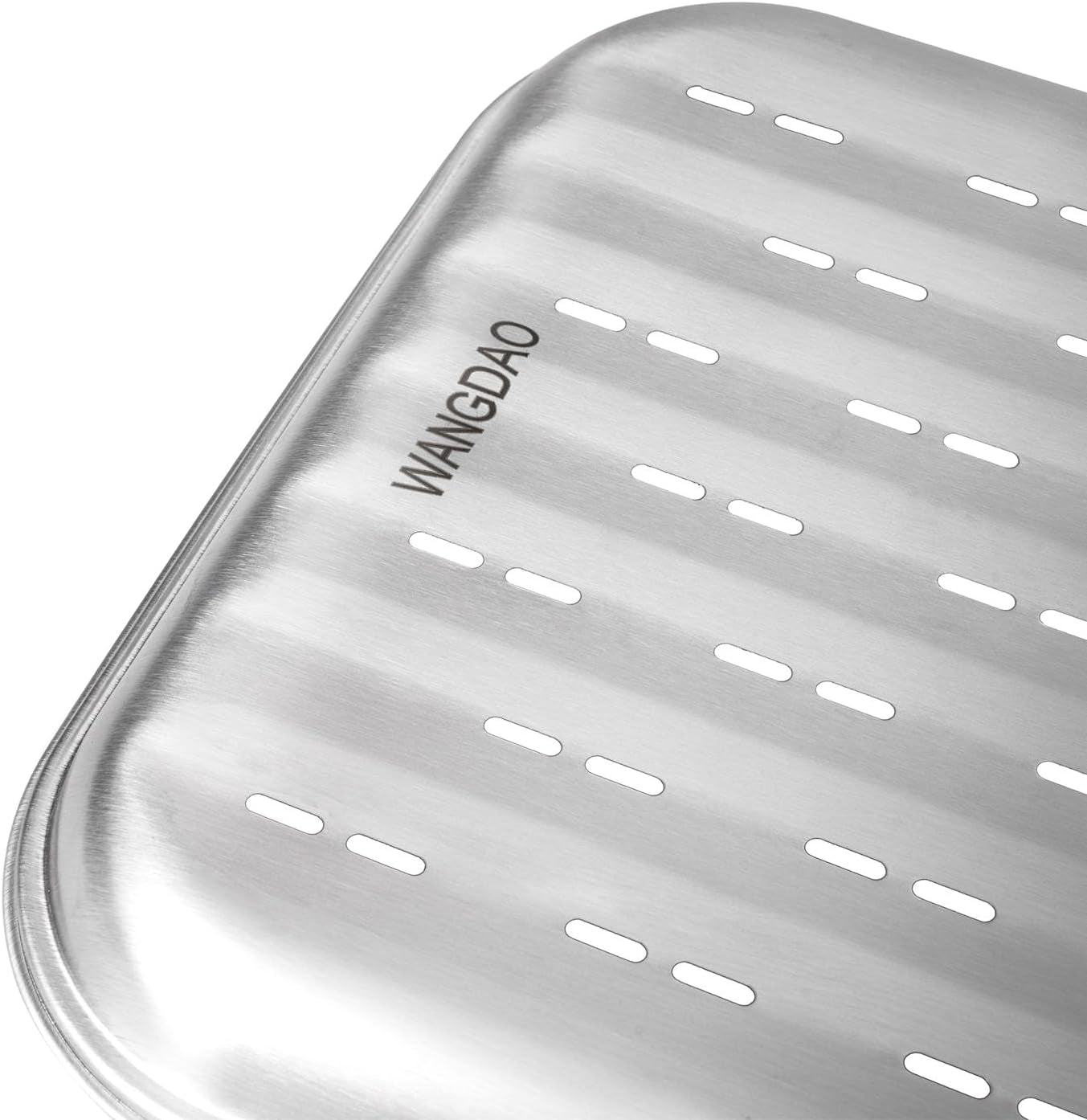 13.6”X9.65“ Stainless Steel Grill Toppers Grid (Set of 3), Grill Serving Pans, Roasting Grill Trays, All in Same Dimensions, Dishwasher Safe