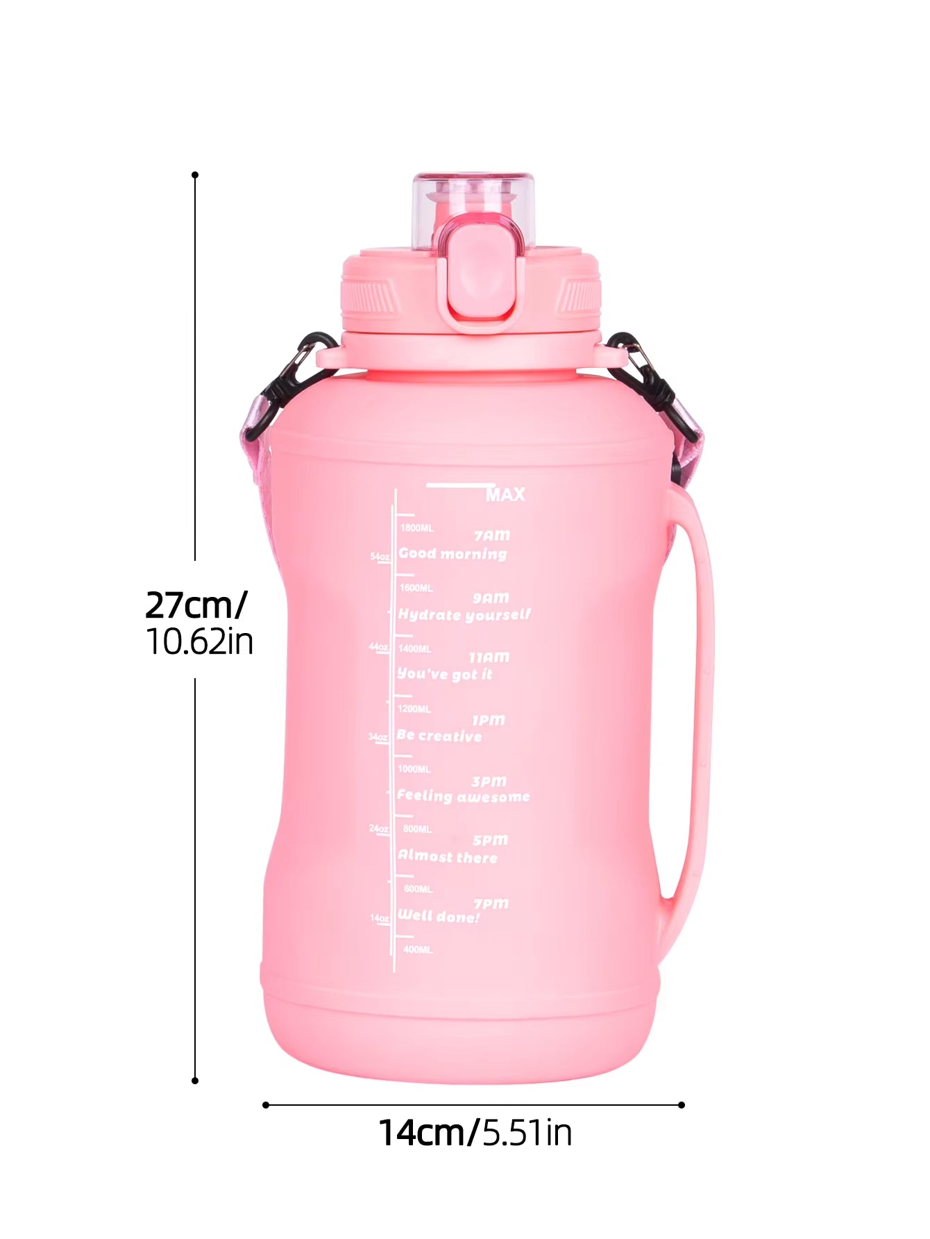 64Oz/2L Large Capacity Silicone Water Bottles Collapsible Water Bottle with Handle & Straw Travel Gym Camping Hiking Sports Cup