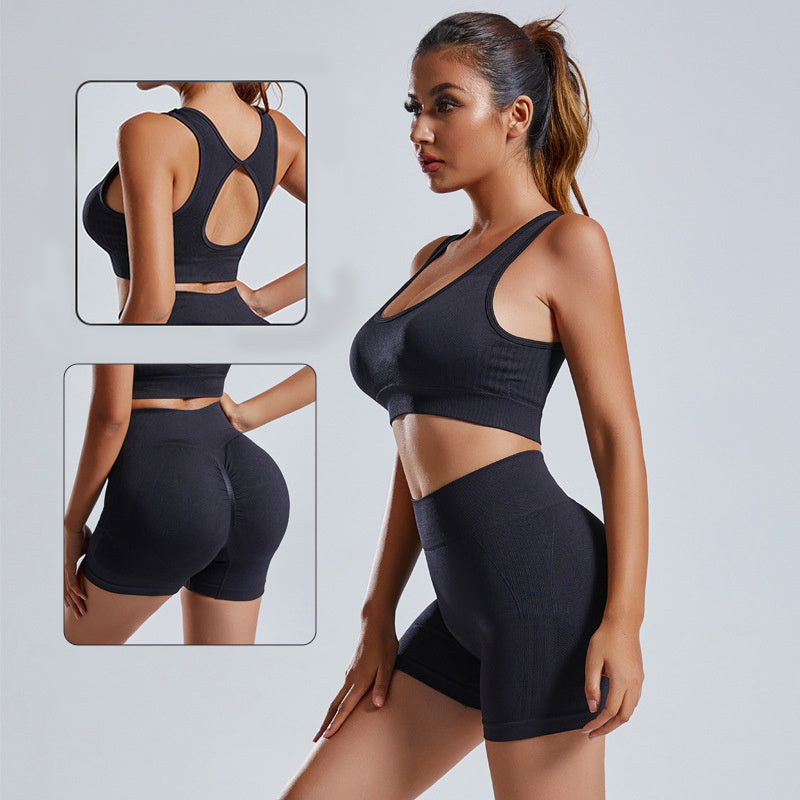 Yoga Set Women's Vest And Shorts Tracksuit