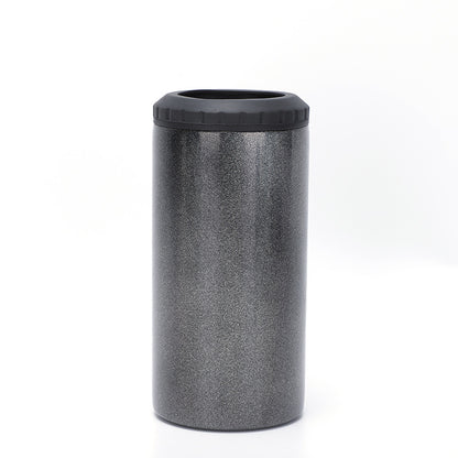 Stainless Steel Insulated Can Cooler with Dual Lid