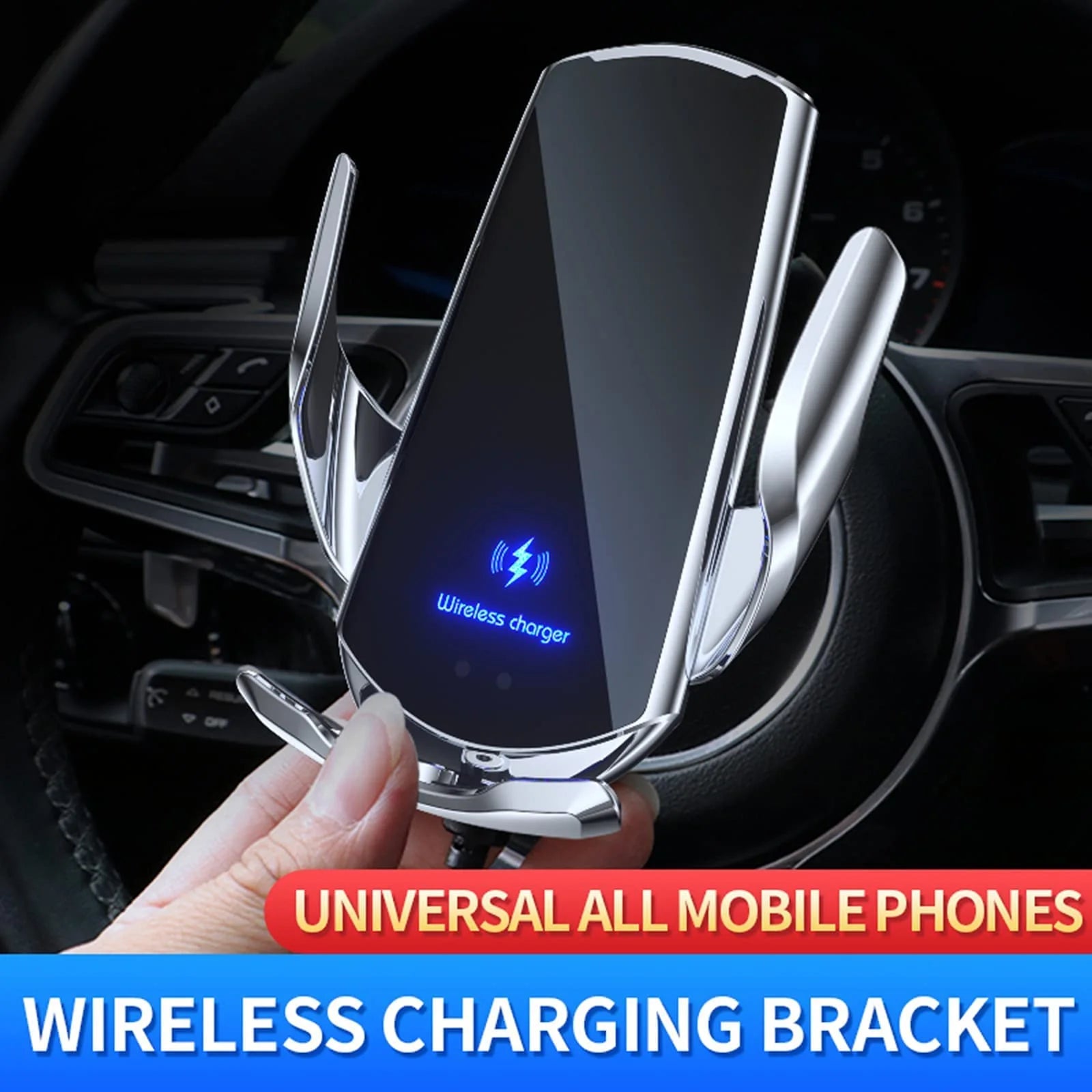 Car Mount Charger 15W Magnetic Wireless Car Charger, Fast Charging Air Vent Magn