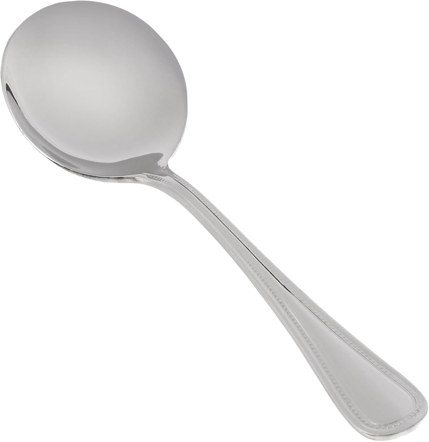 12 Pack round Soup/Bouillon Spoons Stainless Steel, Pearl Collection