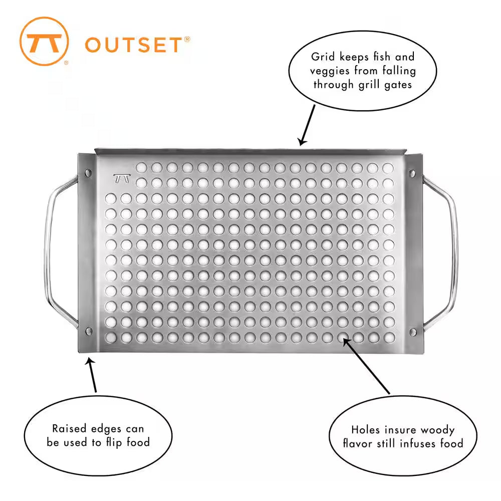 11 In. X 7 In. Stainless Steel Grill Topper Grid