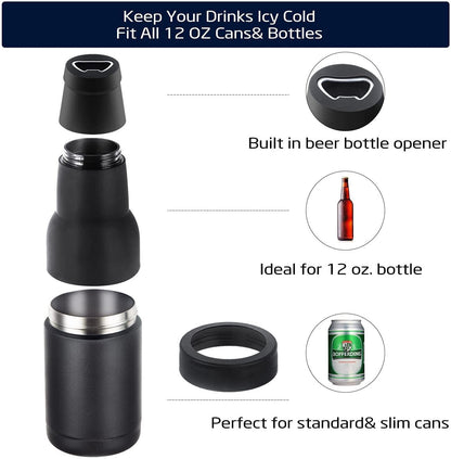 Double-Wall Vacuum Insulated Can and Bottle Koozie: The Ultimate Drink Insulator