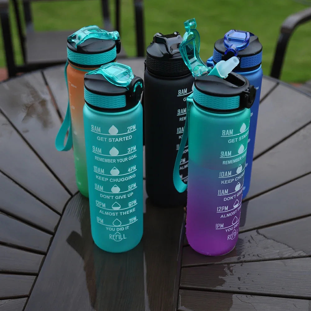 1 Liter Water Bottle Leakproof Bottles Drinking Outdoor Travel Gym Fitness