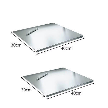 Light Top Stainless Steel Cutting Board Food Grade Heavy Duty Chopping Boards Anti-Slip Boards