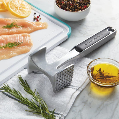 Meat Tenderizer for Pounding Meats, Nuts, Shellfish, Hang Hole for Easy Storage, Hand Wash, One Size