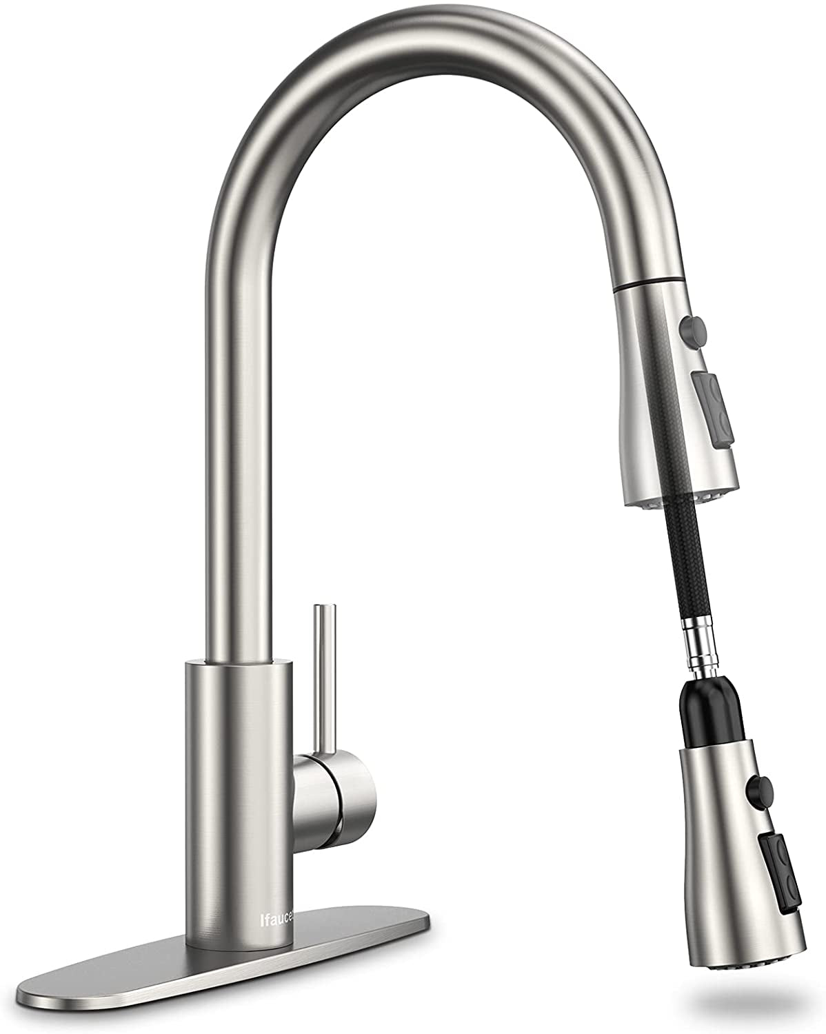 Kitchen Faucet with Pull down Sprayer, High Arc Single Handle Kitchen Sink 