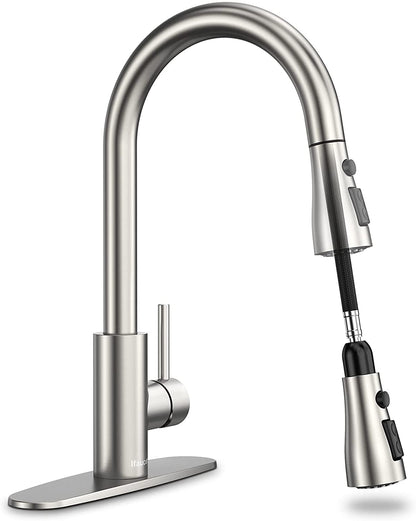 Kitchen Faucet with Pull down Sprayer, High Arc Single Handle Kitchen Sink 