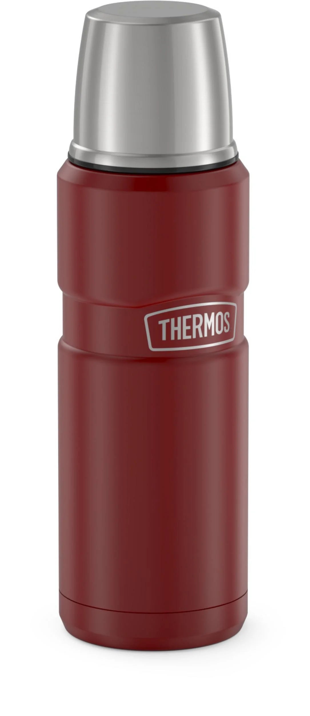 Stainless King Vacuum Insulated Stainless Steel Beverage Bottle, 16Oz, Matte Rustic Red