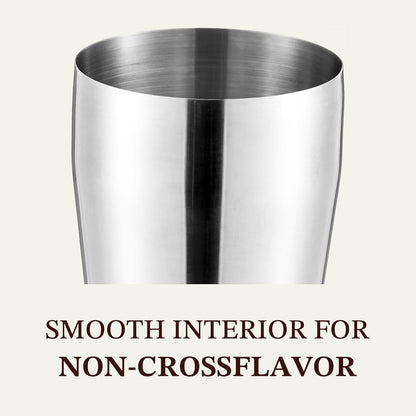 2-Piece Stainless Steel Cocktail Shaker Set,  18Oz & 28Oz