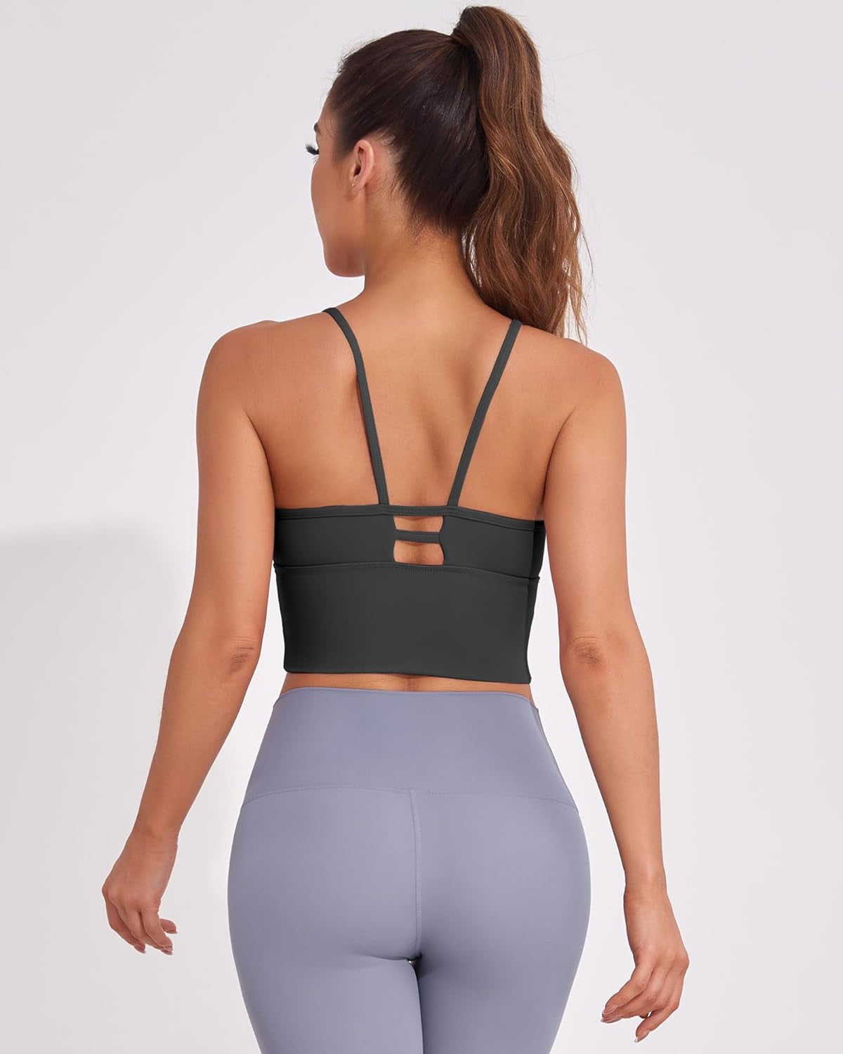 Fitness Top for Women High Support Strappy Built in Bra Padded