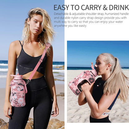 64oz Half Gallon Water Bottle with Sleeve