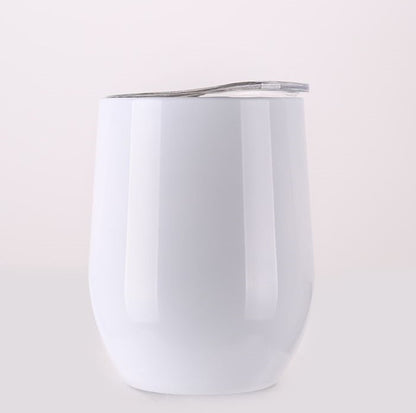 Double Stainless Steel Wine Glass – Big Belly Water Cup