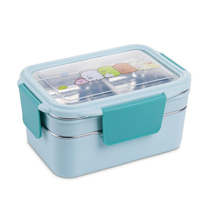 Stainless Steel Double Lunch Box – Durable & Spacious Food Container