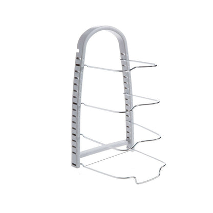 Non-perforated stainless steel pot rack