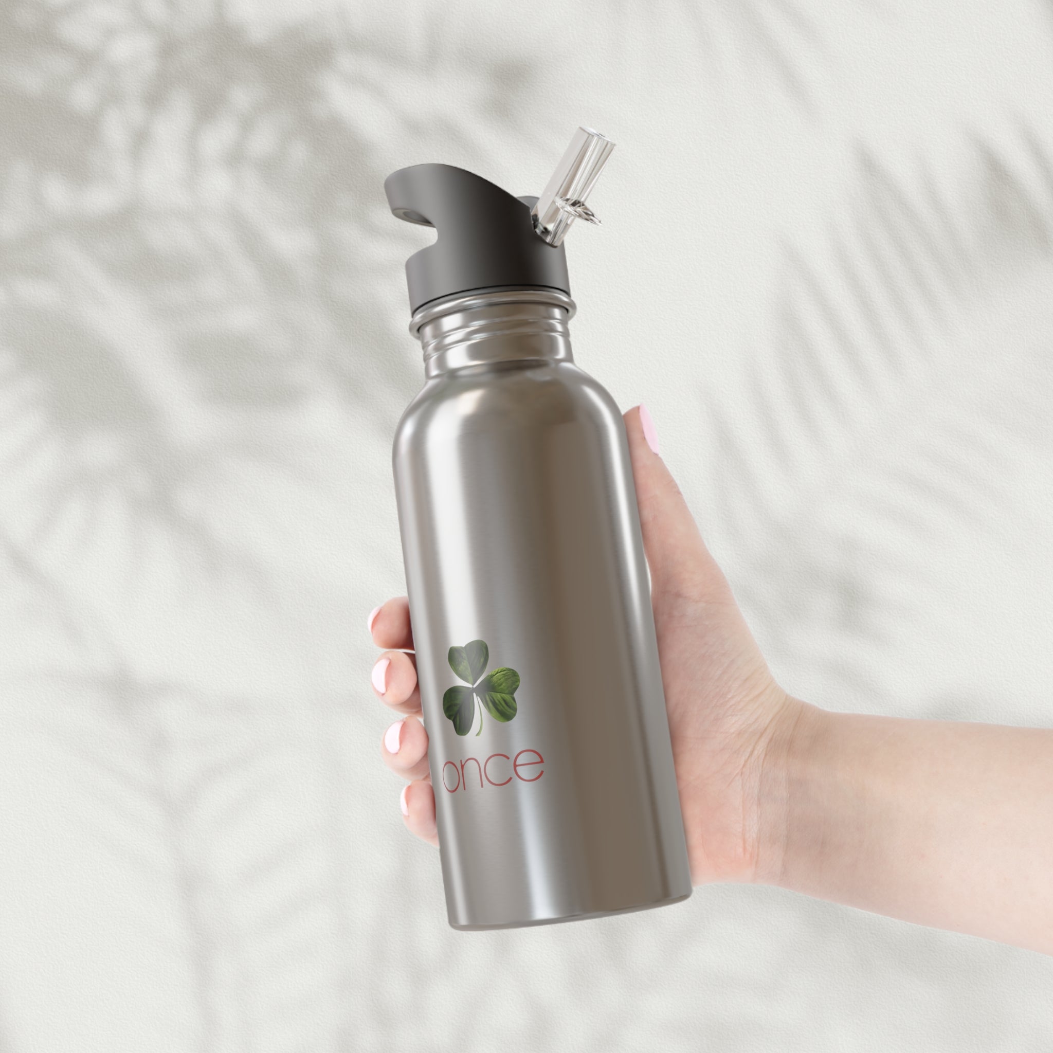 Once Stainless Steel Water Bottle With Straw, 20oz