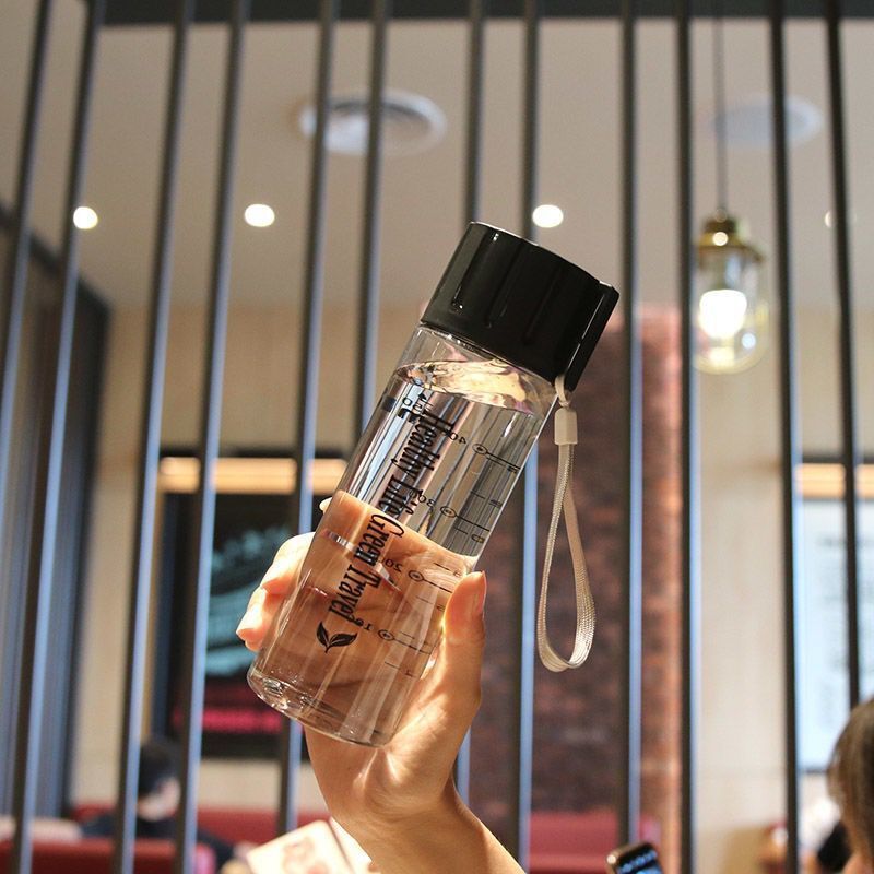 Simple plastic bottle with lid cup