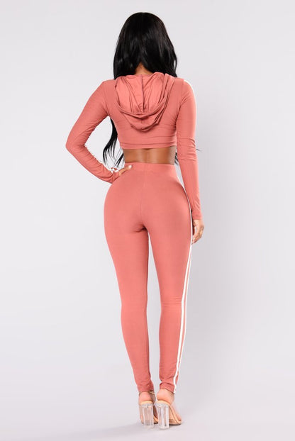 Ladies Tracksuit Crop Top Hoodies