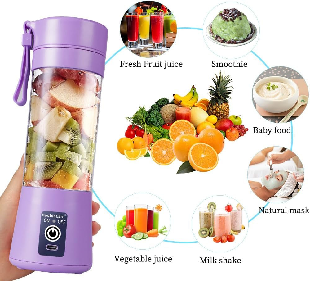 Portable USB Blender Cup – 380ml Rechargeable Smoothie & Juice Make