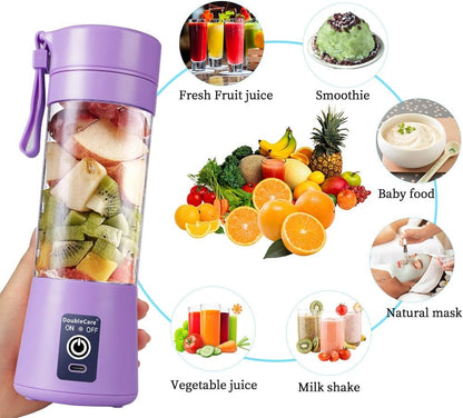 Portable USB Blender Cup – 380ml Rechargeable Smoothie & Juice Make
