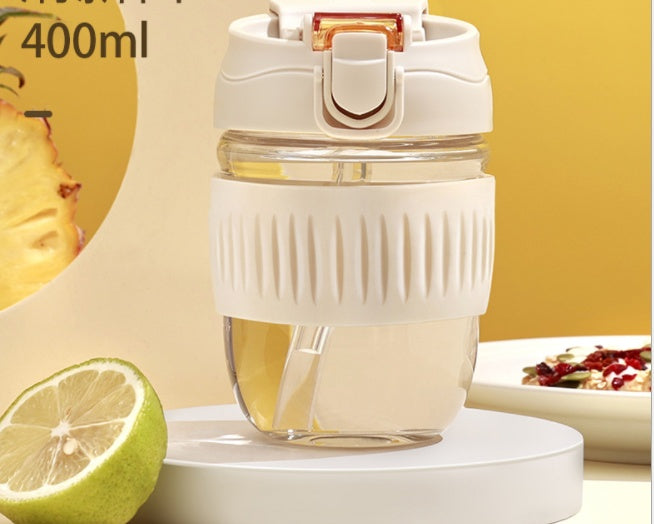 Fruit Infuser Water Bottle with Built-in Straw 650ml